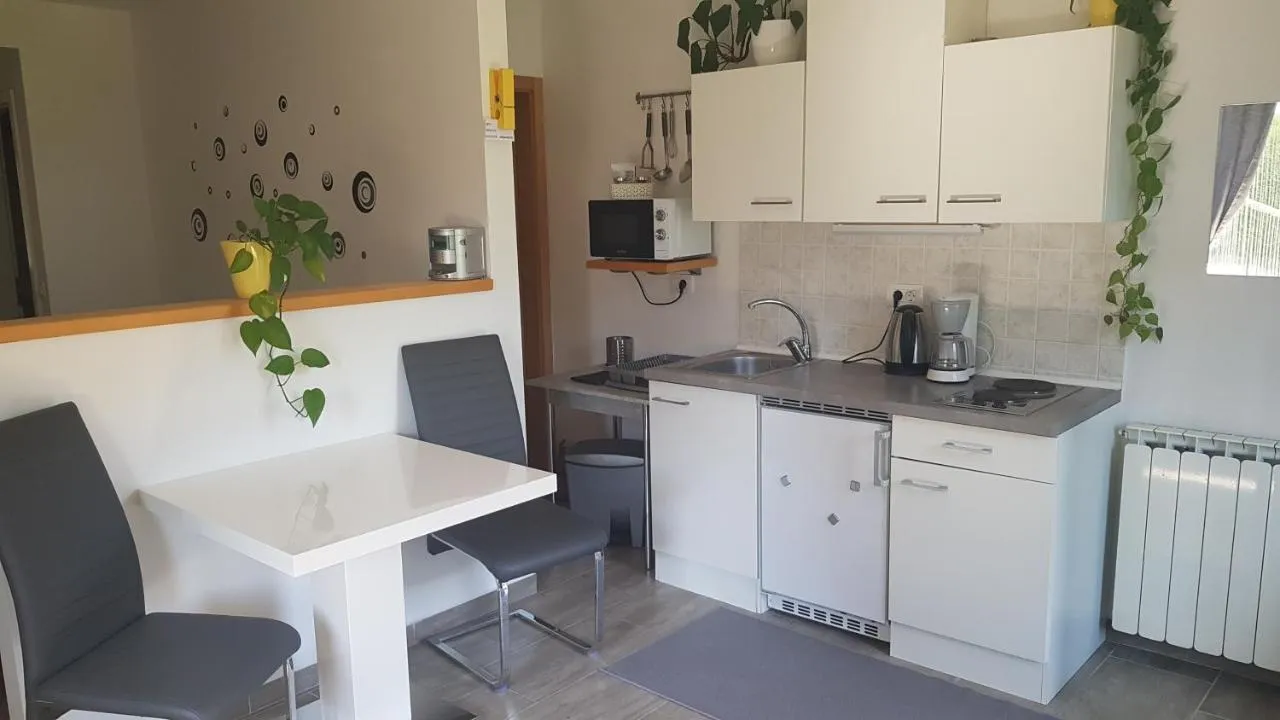 Kitchen with a dining table